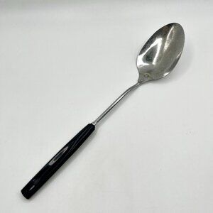 Vintage EKCO Serving Spoon Mid Century Chromium Plated Stainless Steel USA MCM